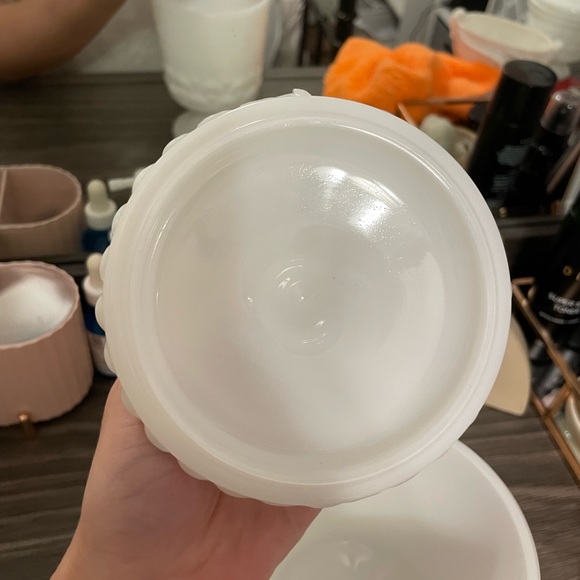 Milk glass vine compote - Picture 2 of 7